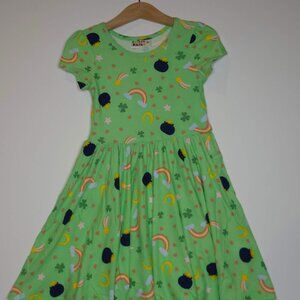 DotDotSmile Size 3/4 Classic Cap Dress - Pot of Gold Print